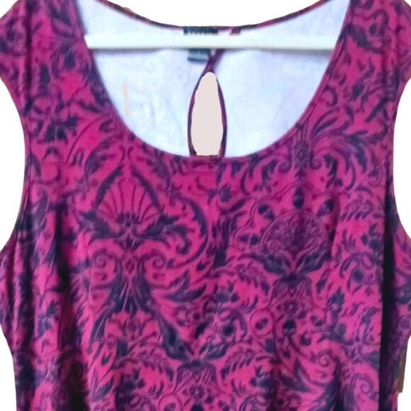 TORRID Plus Size Burgundy Paisley Skull Sleeveless Midi Skater Dress 4X - Picture 7 of 14